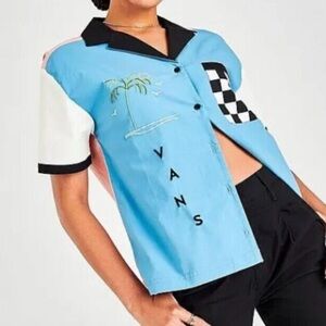 NWOT VANS Retro Look Retirement Bowling Shirt - Checkerboard Size XS Skate Surf